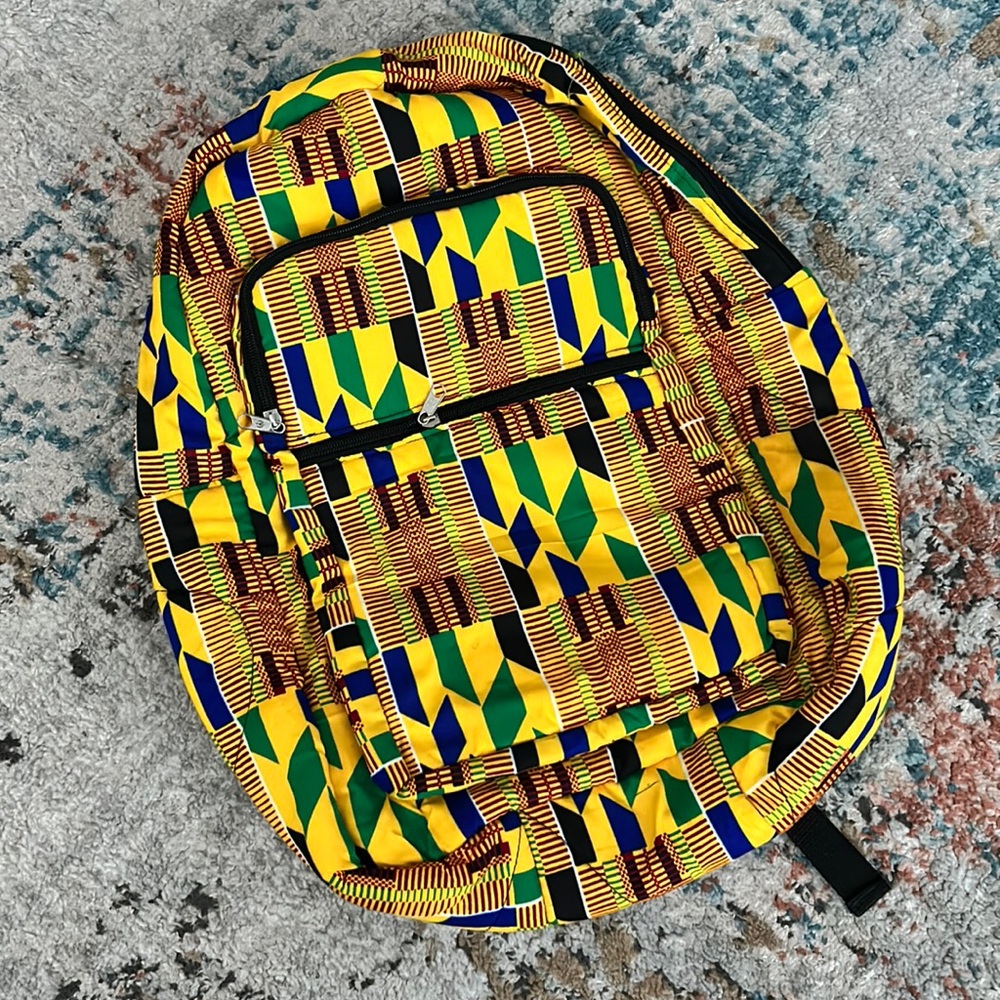 Womens big Kente Backpack